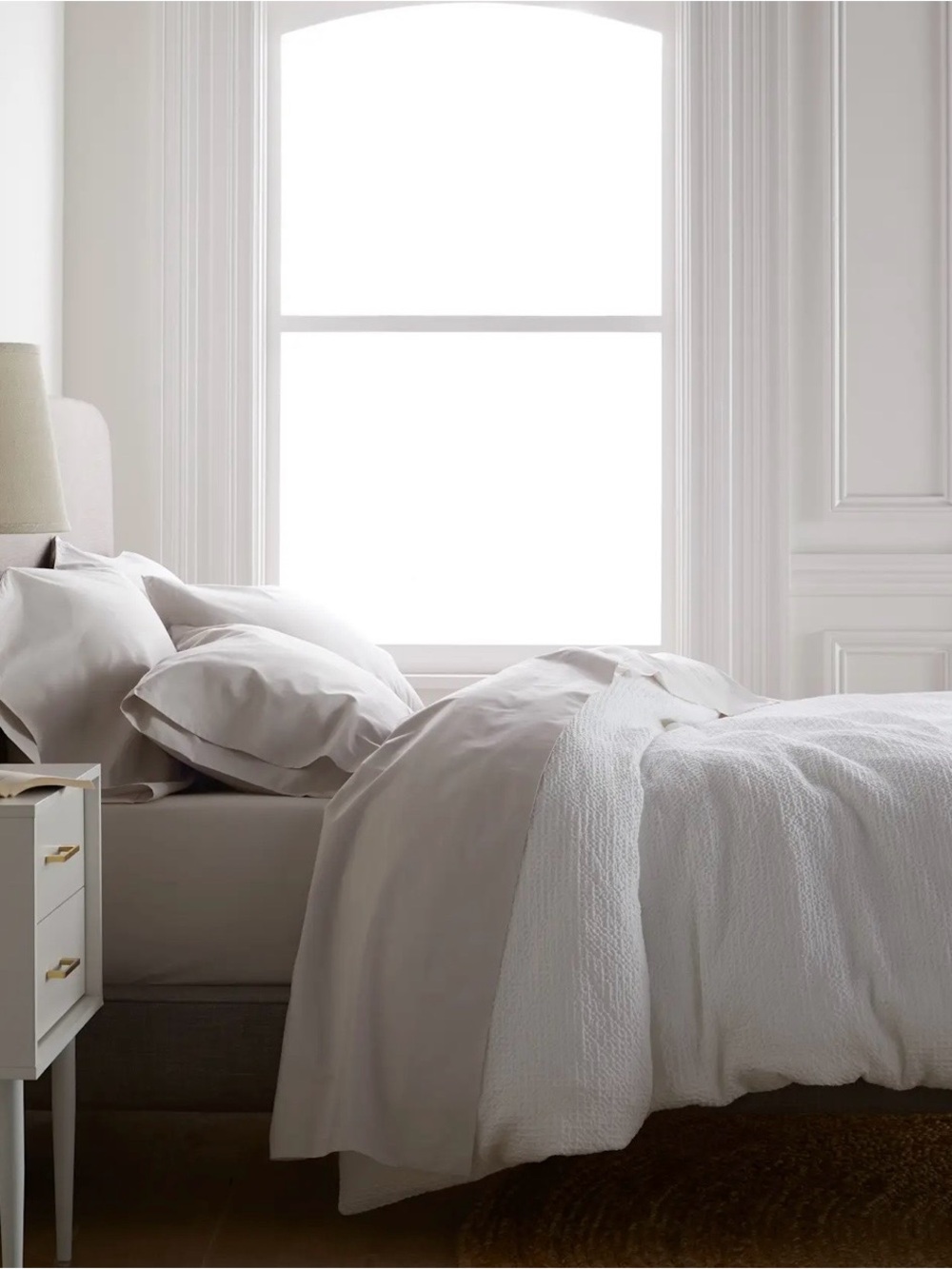 Organic Quince Honeycomb Queen Duvet Cover With Shams